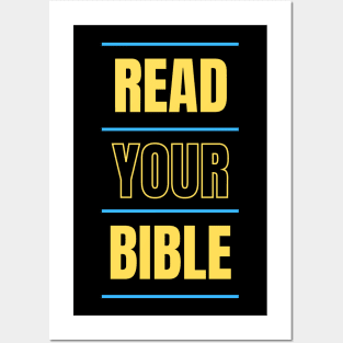 Read Your Bible Everyday | Christian Typography Posters and Art